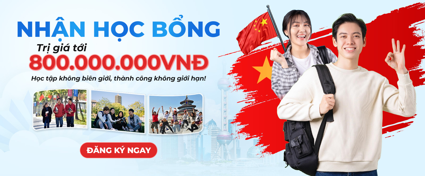 Nhận học bổng du học Trung Quốc trị giá tới 800 triệu đồng